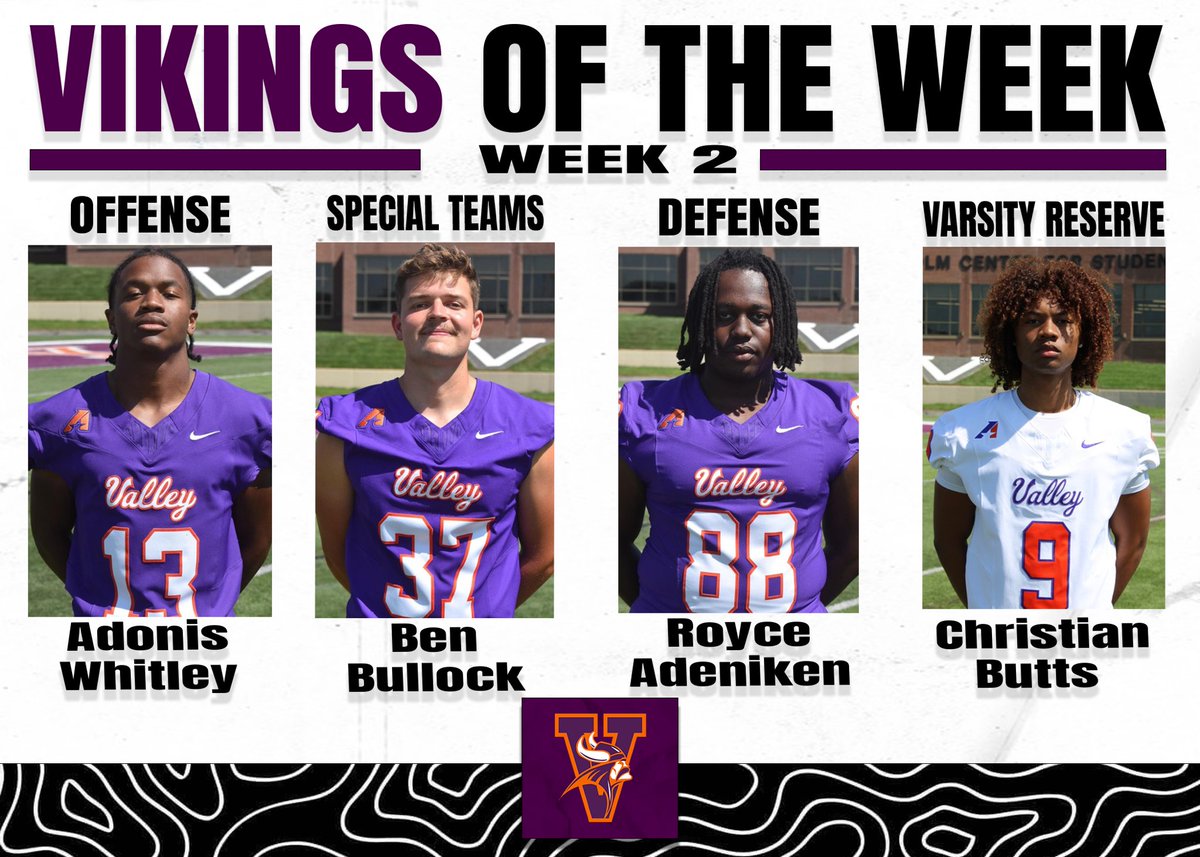 Your Vikings of the Week‼️🟠🟣#ValleyWillRoll