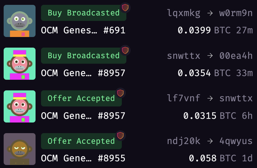 Nice OCM sales. Now is a great time to shop for those rare traits. Congrats to the new owners of the Zombie and the Naked! I'm a fan of Clothes 26 too.🔥