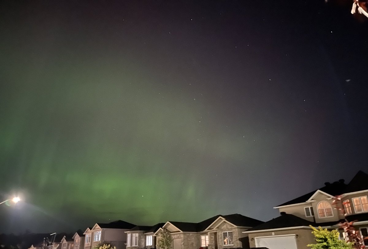 Not the best shot since I was in town with all the light pollution. Still spectacular. Might head somewhere darker tonight for a better view.