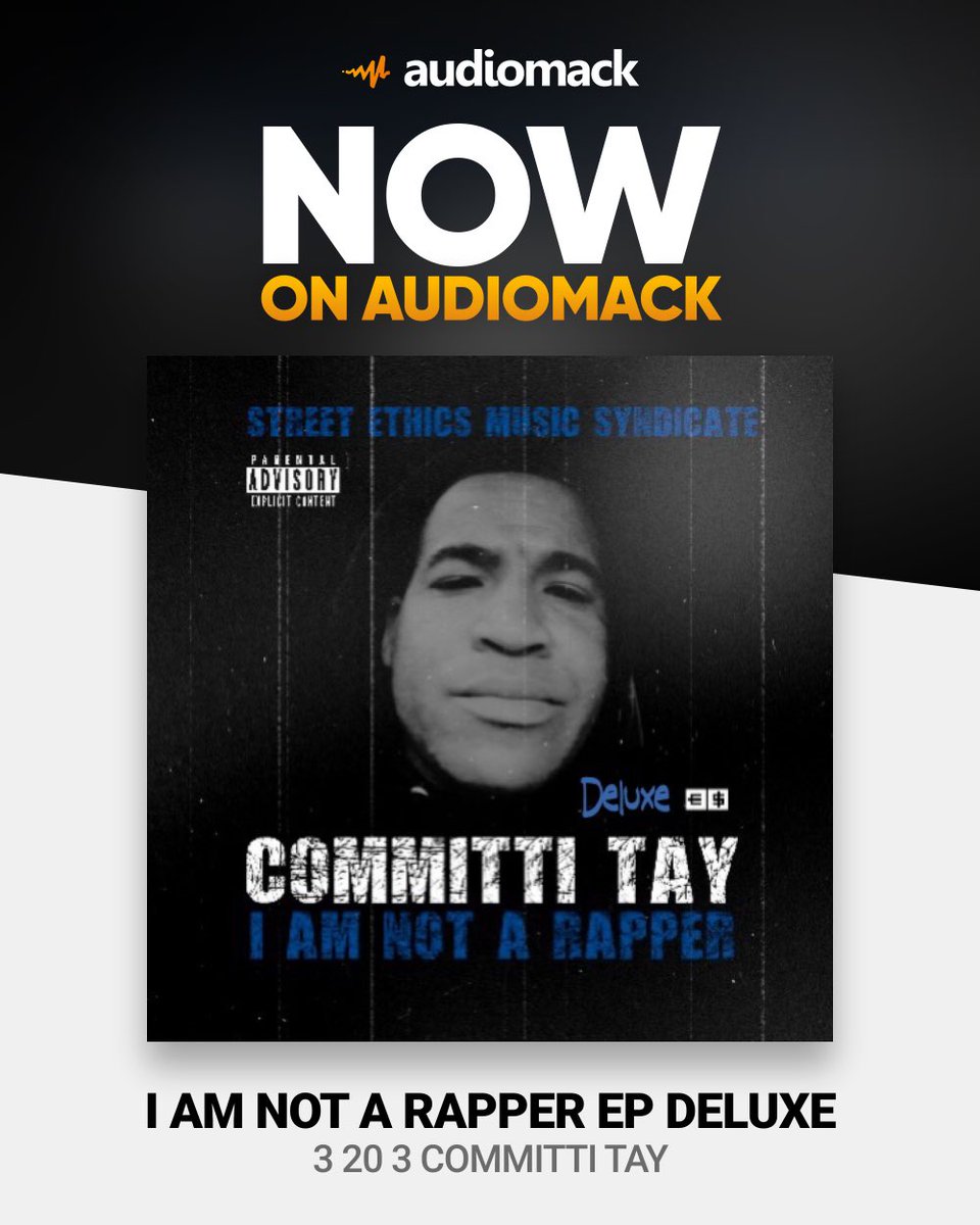 CommittiTay_'s tweet image. 3 20 3 Committi Tay I Am Not A Rapper Ep Deluxe Out Now @audiomack @streetethics_

#IAmNotARapper #Audiomack

audiomack.com/3203committita…