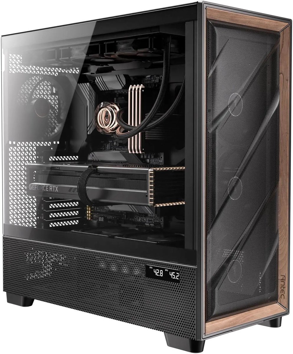 🔥Antec Flux Pro case with walnut wood trim, $164.99 after $15