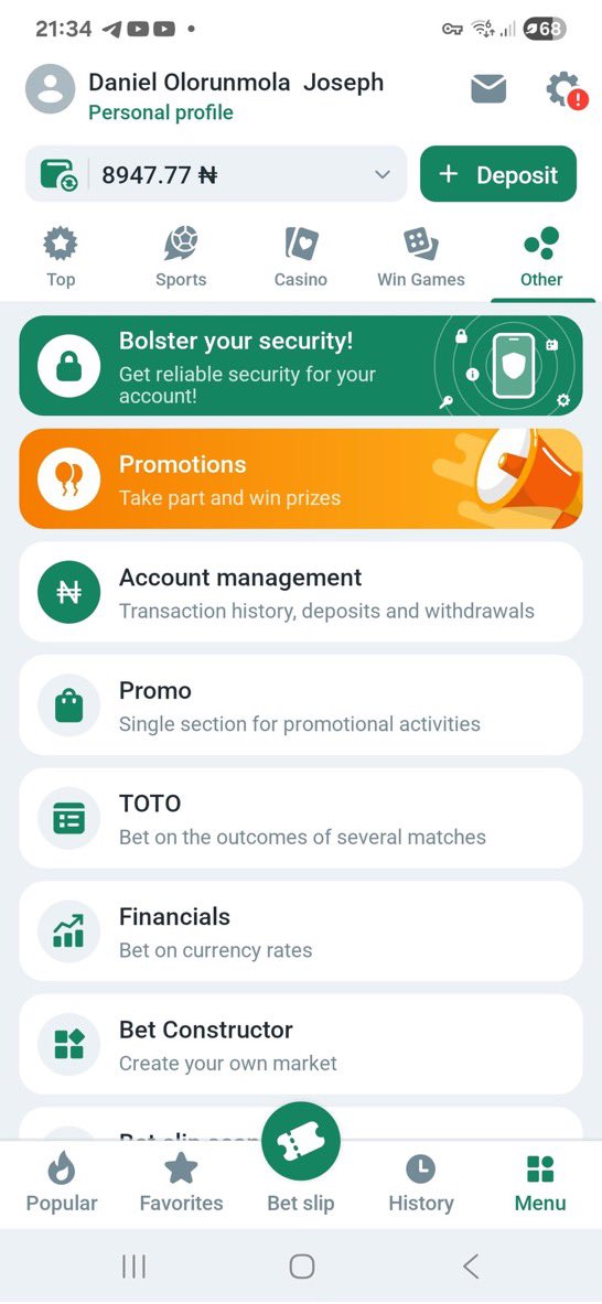 Davidspredict's tweet image. Hey @BetwinnerNg @betwinner__eng  voiding legit winning bets and disabling withdrawals is straight up fraud. This isn’t a policy issue, it’s theft. If you can’t pay winners, you shouldn’t be in the game.  
A total win of 29.7 Million 

#PayUp #ScamAlert #FraudWatch