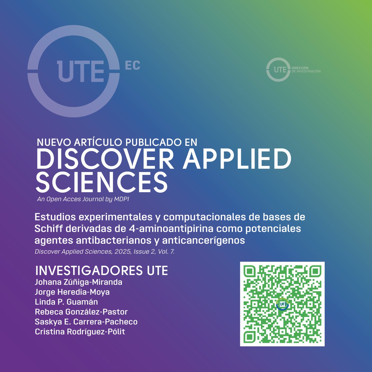 Dirección de Investigación - Universidad UTE tweet media