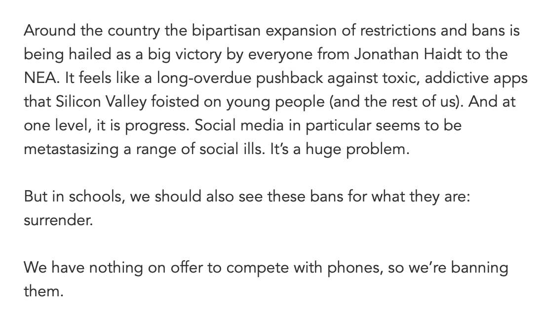 Today <a href="/eduwonk/">Eduwonk</a>: The phone war is over, we lost. 

eduwonk.com/2025/09/the-sm…