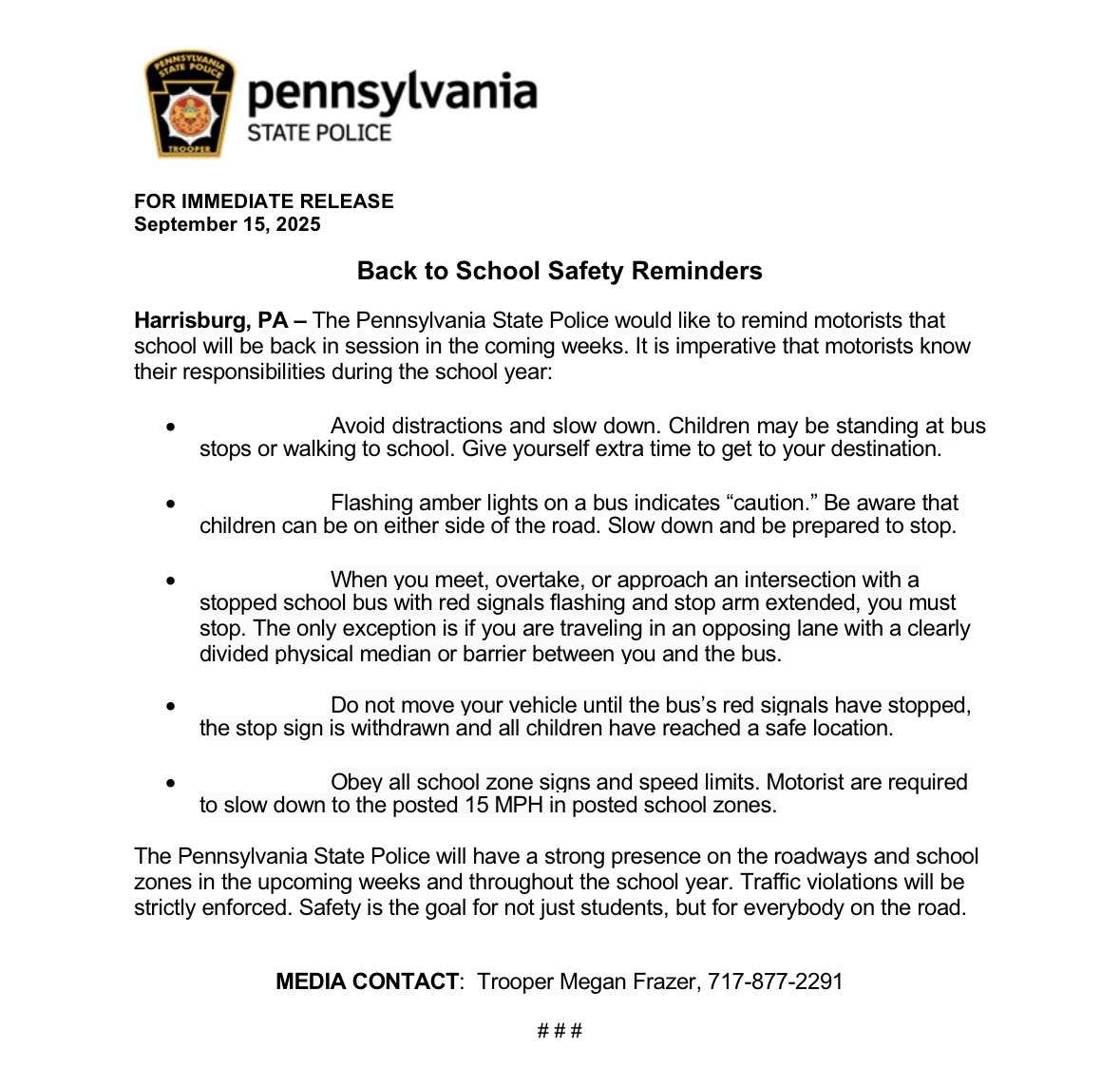 Back to school safety reminders 🚌