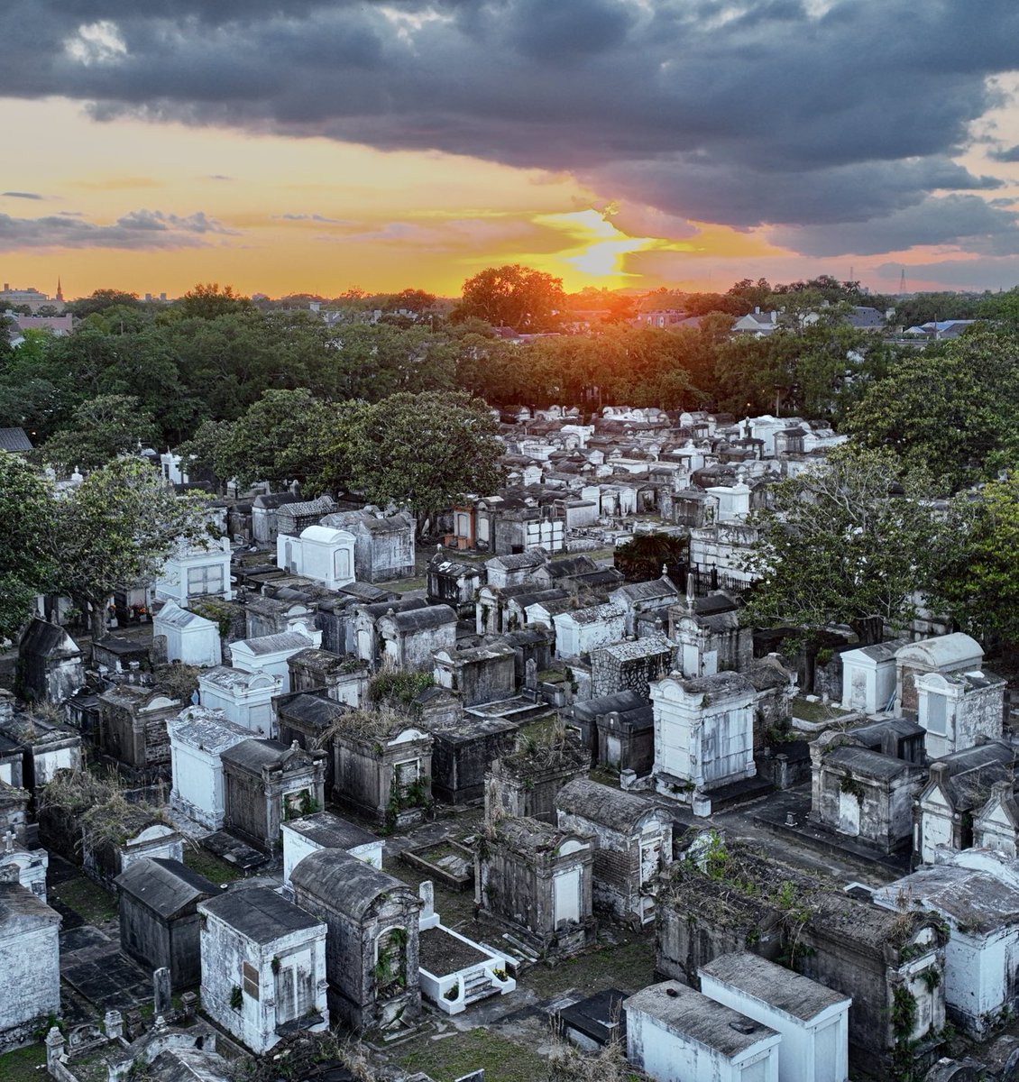 Sunset, Lafayette Cemetery No. 1, New Orleans