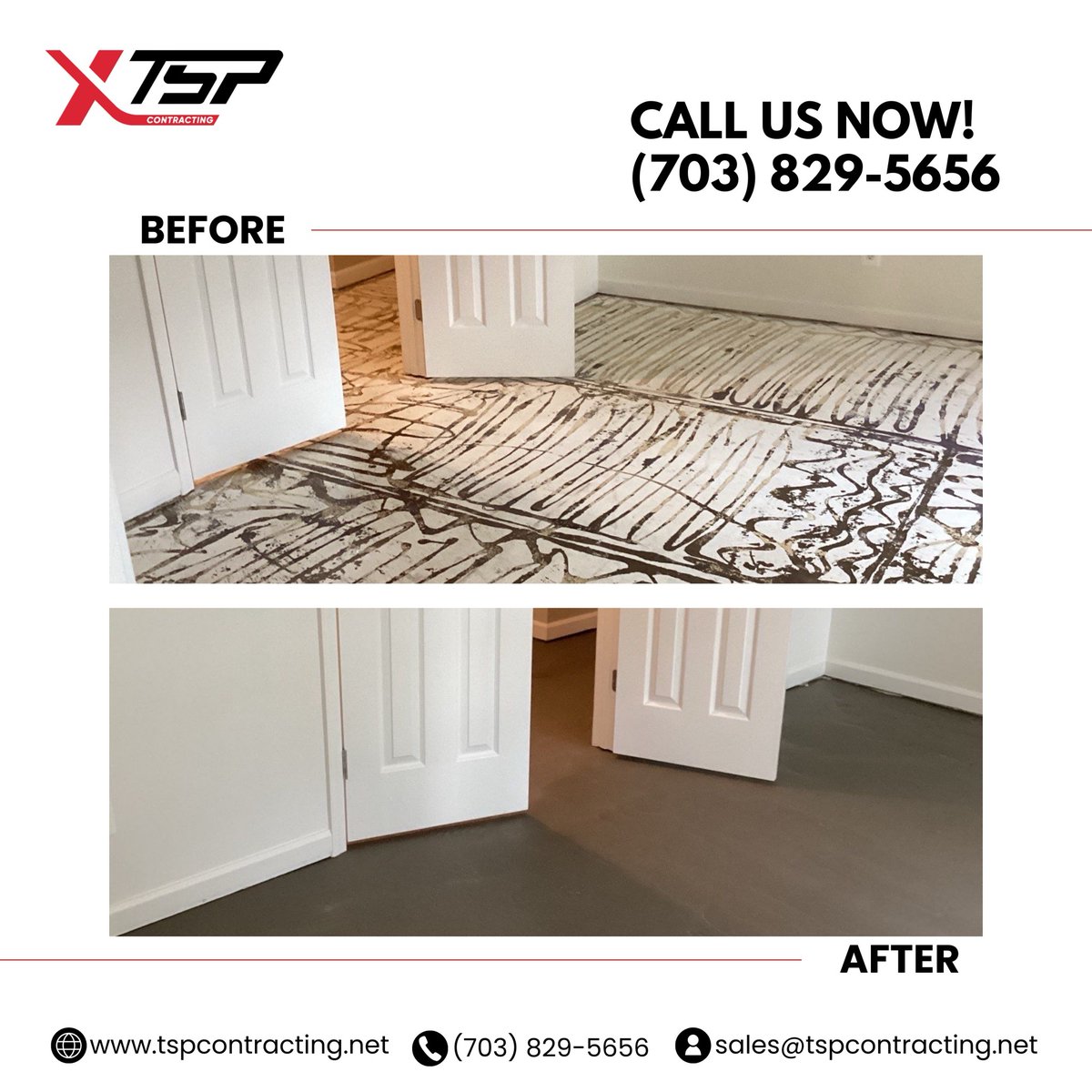 tspremodeling's tweet image. What a difference new flooring makes! ✨

📲 Call us today: (703) 829-5656

#BeforeAndAfter #FlooringExperts #TSPContracting #HomeImprovement #VirginiaContractors #flooring