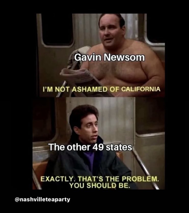 <a href="/GavinNewsom/">Gavin Newsom</a> You have turned a beautiful state like California into a dumpster fire! 
So please just shut up with your BS!