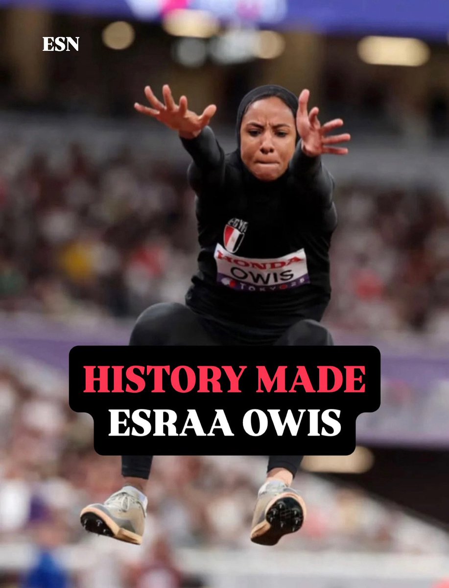 تـاريـخ يُـكـتـب ✍️🇪🇬
اسراء عويس تصبح أول لاعبة مصرية في التاريخ تتأهل الى نهائي بطولة العالم لألعاب القوى في احدى مسابقات القفز 🔥👑💪🇪🇬