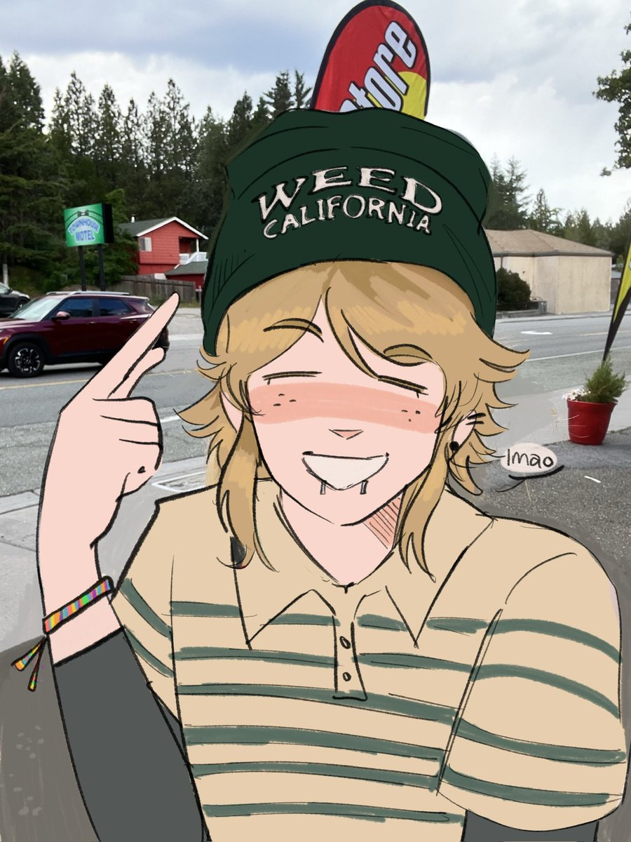 moogflowers's tweet image. emori basil doodle based off of this selfie i took in weed california a few years ago 😭#omori #emori
