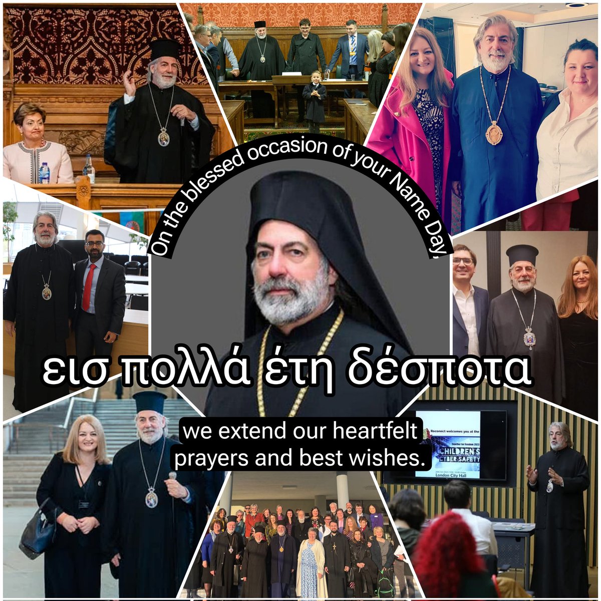 Wishing his Eminence Archbishop Nikitas a blessed name day! 🎉

Thank you for being a true friend to the Romanian community. We honour and appreciate your friendship. 🇷🇴
May God grant you many blessed years of life and service! #ArchbishopNikitas