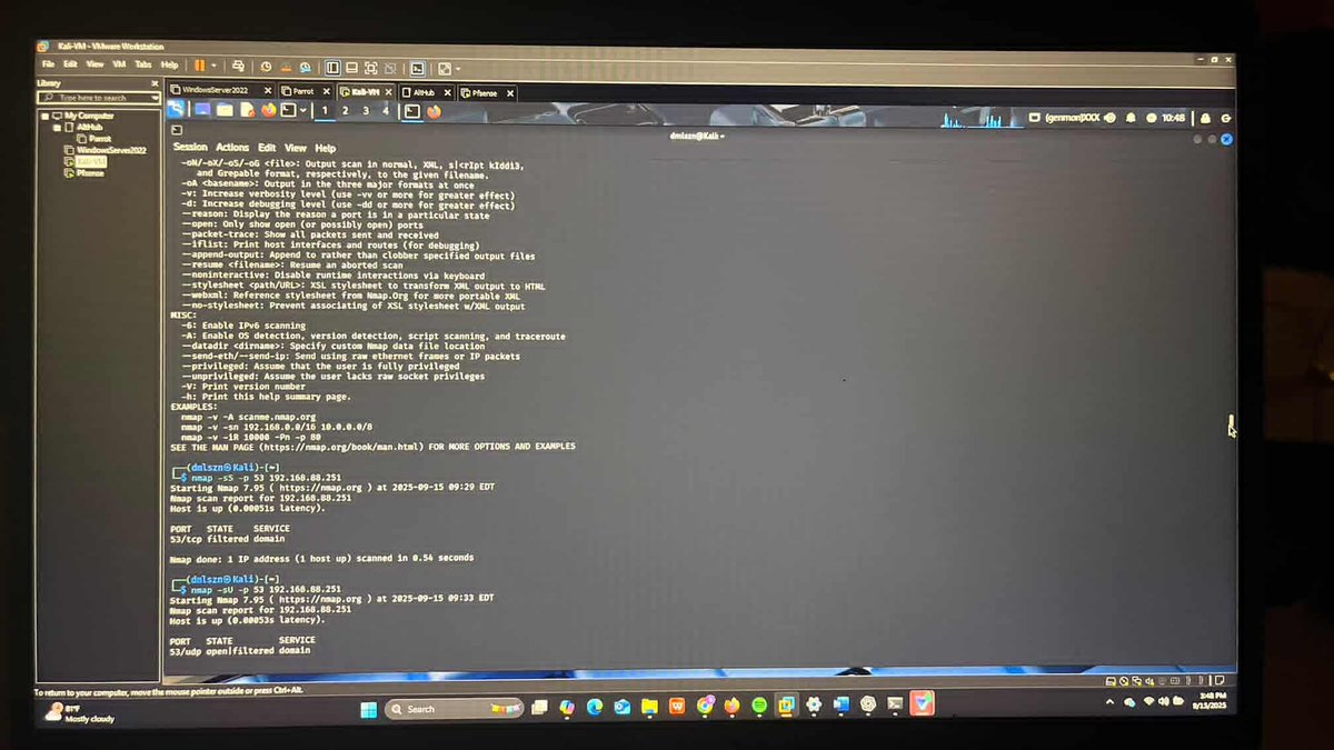 dmlszn_cyber's tweet image. Day in the lab @Cisco Ethical Hacking 🔐 — leveled up on Active Reconnaissance. From Nmap scans to enumeration &amp;amp; packet crafting with Scapy, every packet told a story. 🚀 #CyberSecurity #EthicalHacking
@ireteeh