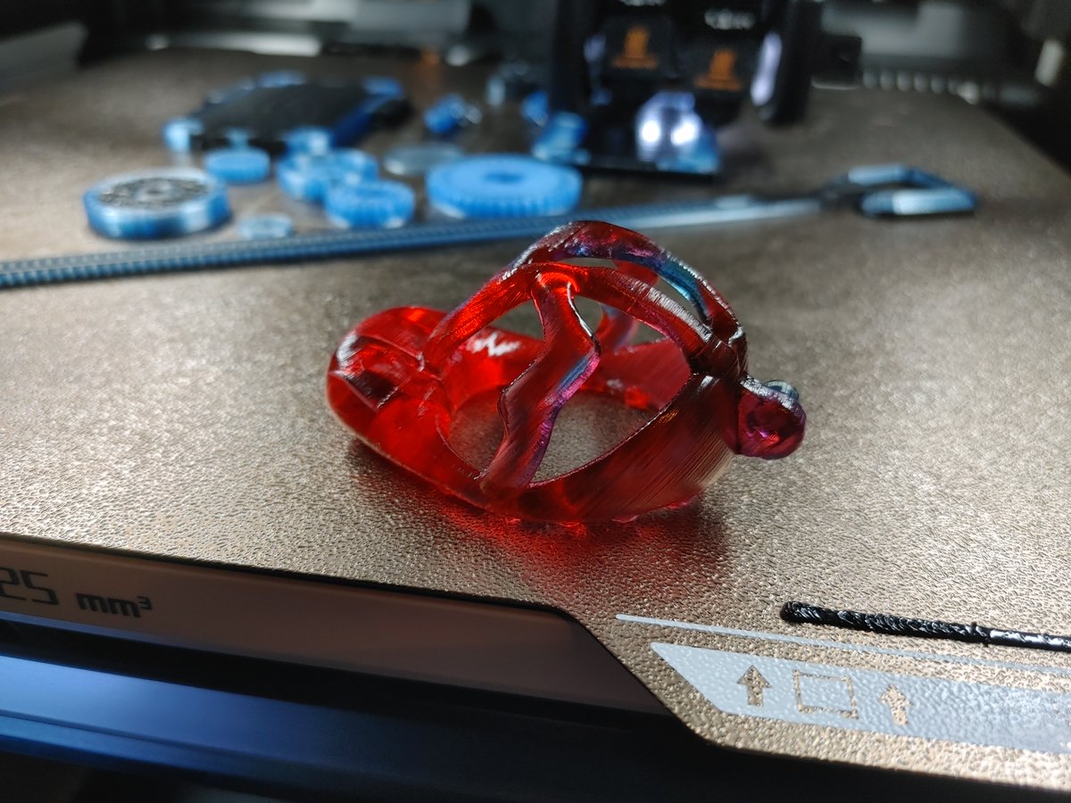 Its been a while since I posted a update to Cast Epoxy Cages. Left (blue&amp;purple) is the old version and on the right (red&amp;blue/purple) is the newest mold.  The biggest change is to the top surface where can see a bit of texture, the new mold is clean and smooth <a href="/StubbyBuddyCage/">StubbyBuddy</a>