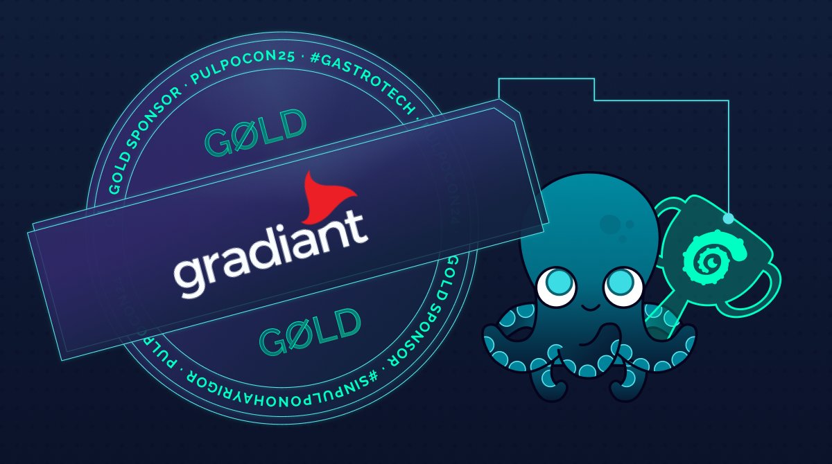 Nos encanta anunciar patrocinadores #GaliciaCalidade. Se puede decir más alto, pero no más claro. En la #pulpoCon25 volvemos a contar con la investigación, el talento y el compromiso de <a href="/Gradiant/">Gradiant</a>. Calidad inmejorable de #vigo para el mundo. We are #GastroTech