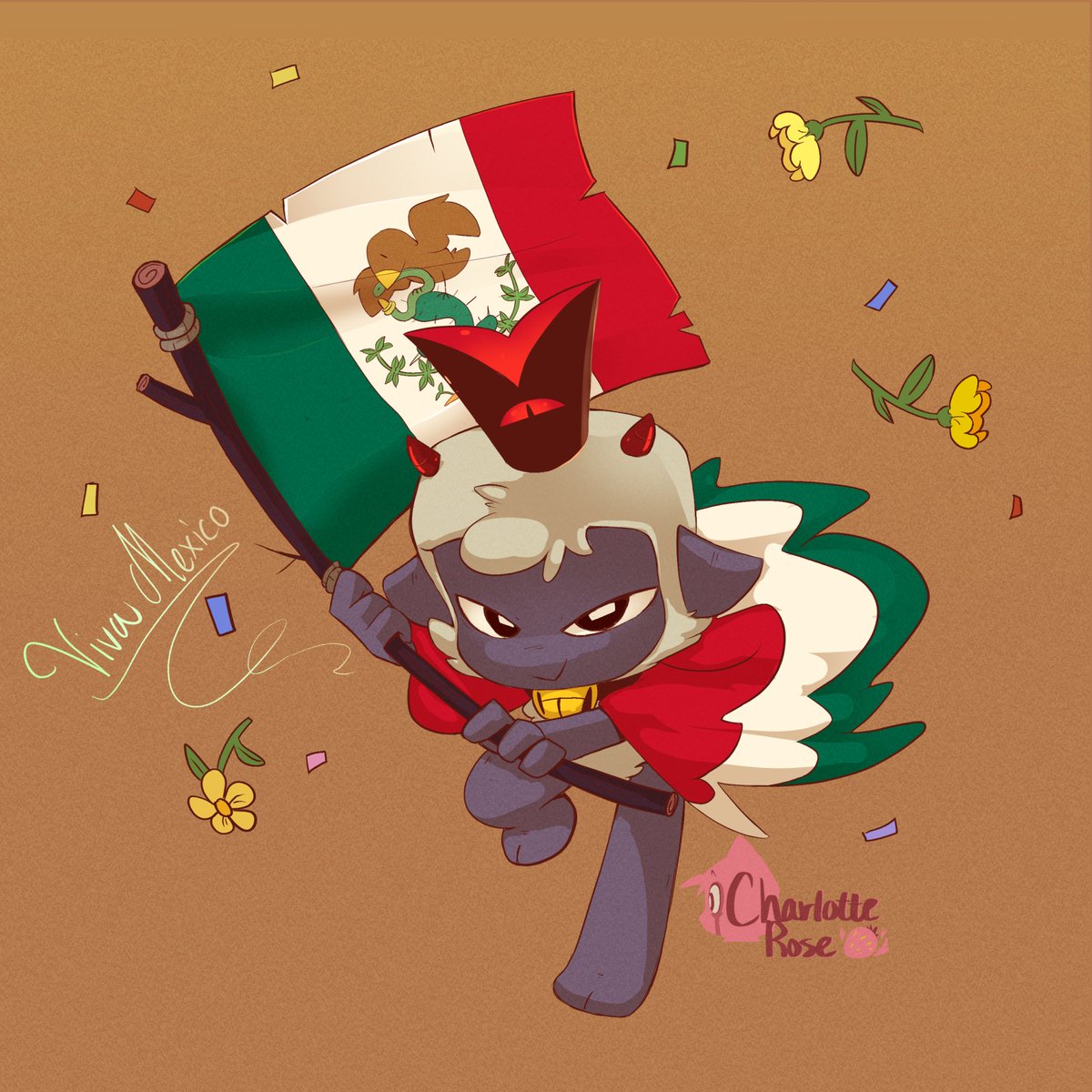 Feliz dia de Independencia and Hispanic Heritage Month 🇲🇽 May your tummy is filled with pozole 🥣

And VIVA MEXICO!!
#CultoftheLamb #COTL #HispanicHeritageMonth