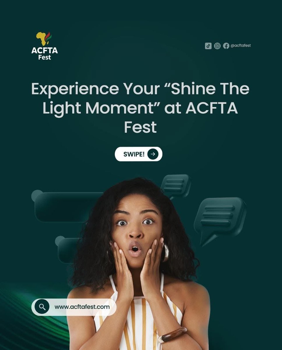 Africa’s innovators, dreamers, and builders 

Your moment is here! 🌍✨ 

ACFTA Fest is the platform where ideas meet opportunity.
