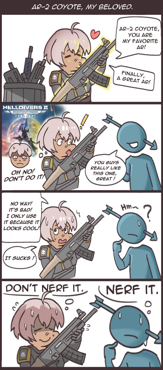 I hope AH doesn't nerf Coyote 🥺
#Helldivers2