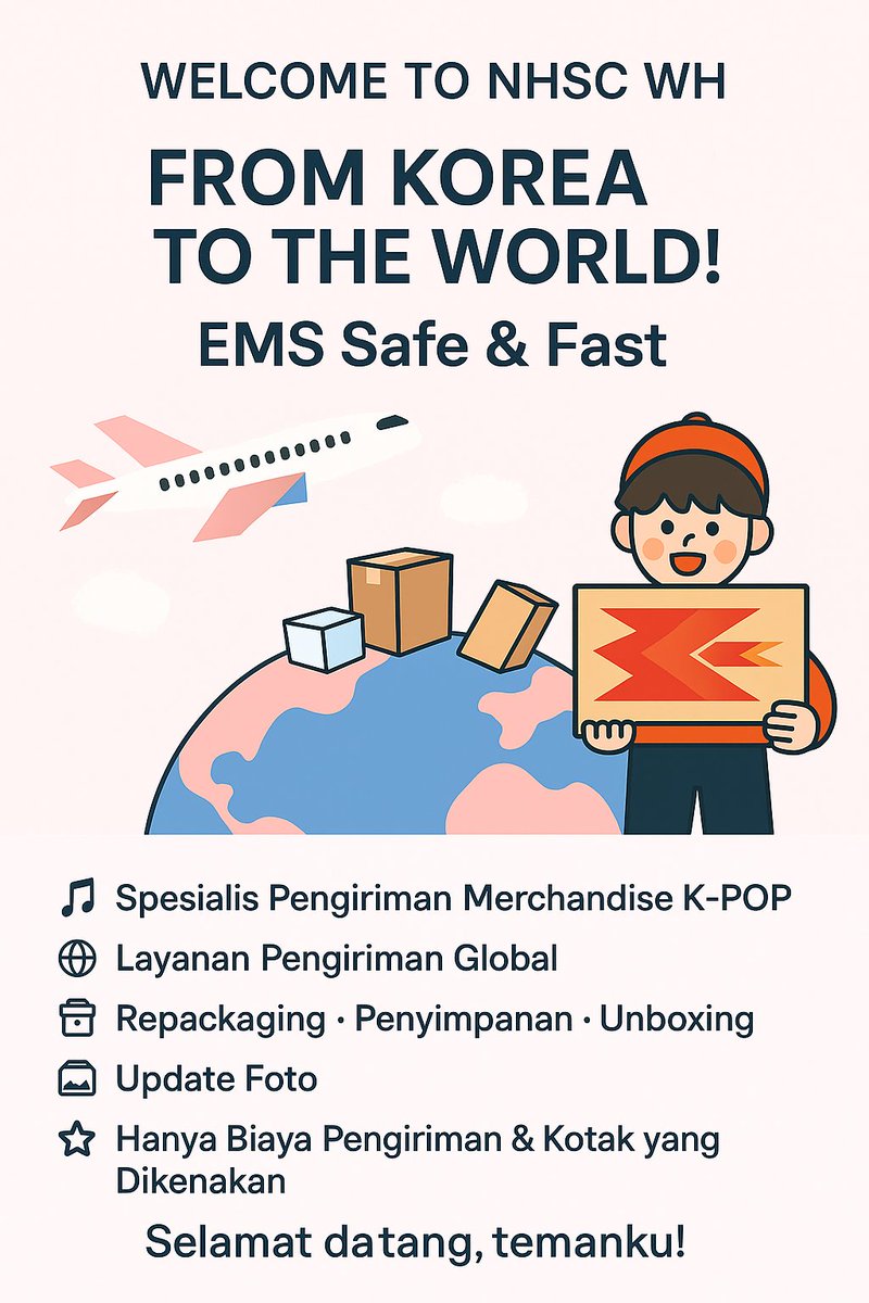 NhscWH2's tweet photo. 🇰🇷 nhsc warehouse    
Ship K-POP Goods Directly from Korea
https://t.co/llyZPxzhCC  Chat Now!   
Get Your Own Korean Address    
Just Pay Shipping+Box Fee  
#Korean #Warehouse #반택 #포카 #Kpop #Goods #Proxy #IndonesiaWH https://t.co/qmgHjOVLPK