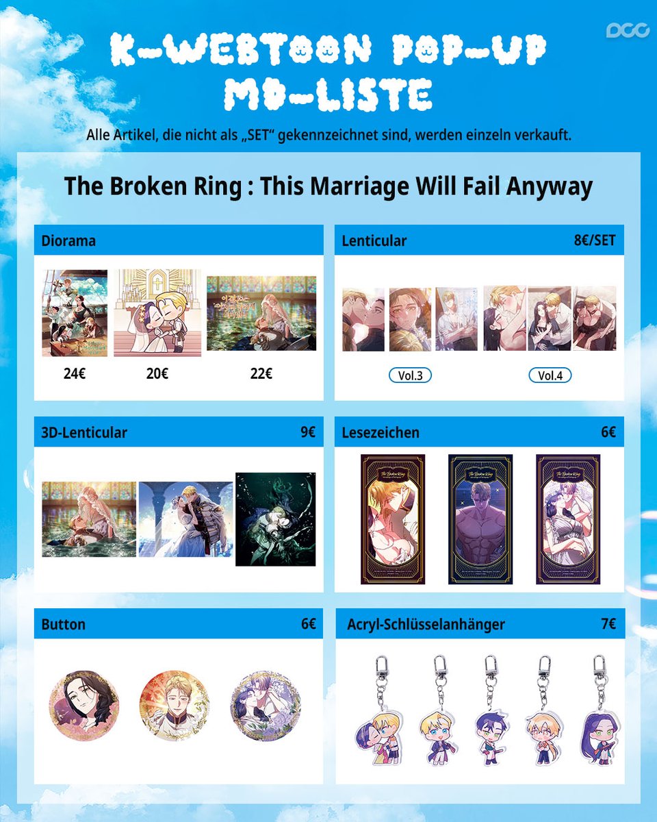 dcc_comic's tweet photo. 📢 K-WEBTOON Pop-up✨

Die MD-Liste für das K-WEBTOON Pop-up in Deutschland ist da! 🎉
Neugierig, welche coolen Goodies euch erwarten? 👀

#KWEBTOON #PopupStore #Frankfurt #Webtoon #popup #dcc https://t.co/nXWUpwOjYc