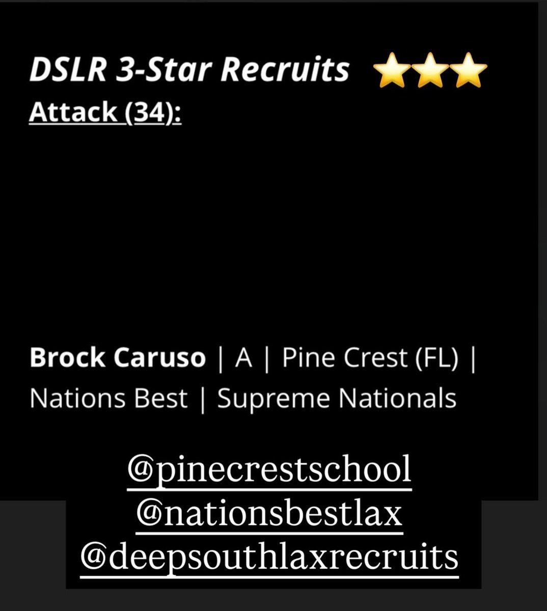 SJC905's tweet photo. Thank you, Deep South Lax Recruits!
@PineCrestSch @nationsbestlax @CharlestonElit1 https://t.co/WYROprfU0K