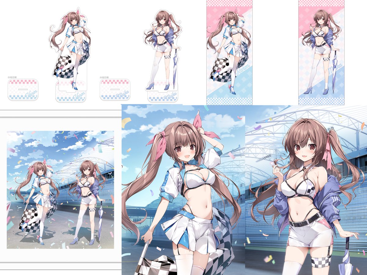 karory 先生』による、レースクイーン姿の「蒼海舞香＆蒼海夏音」の