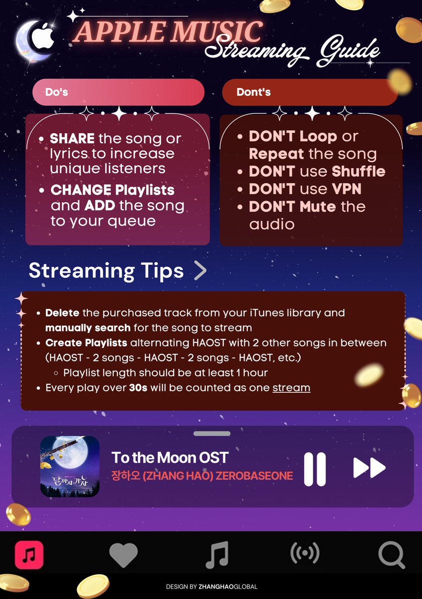 ZHANGHAOGLOBAL's tweet photo. — Apple Music Streaming Tutorial 🍎
#ZEROBASEONE #ZB1 #제로베이스원 #HAOST #ZHANGHAO #장하오 #章昊 #ジャンハオ https://t.co/KNpme9ZTvw