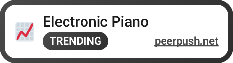 MauricioPinguim's tweet photo. Pleased to announce that 🎹Electronic Piano has been recognized with a 📈Trending badge on @peerpush_net 

Discover it here: https://t.co/ZMjy5Dg8og https://t.co/0V3Zb8YdMG