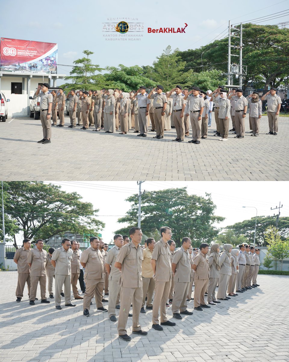 kantahkabngawi's tweet image. 🚩 Apel pagi rutin BPN Ngawi (16/9/2025) dipimpin Kasubbag TU baru, Ibu Nunuk Sugipatmintari, S.H. 👩‍💼

Fokus arahan:
✅ Selesaikan tunggakan layanan pertanahan
✅ Target WTAB 🏆
✅ Optimalkan penyerapan anggaran

Selengkapnya: kab-ngawi.atrbpn.go.id

#BPN #Ngawi #Pertanahan