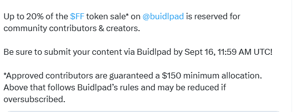 The stablecoin project <a href="/FalconStable/">Falcon Finance 🦅🟠</a> is bringing $FF to the community via <a href="/buidlpad/">Buidlpad Ⓜ️Ⓜ️T</a> 🚀
With powerful backers and solid tokenomics, I see real potential here. Early movers could be well rewarded.