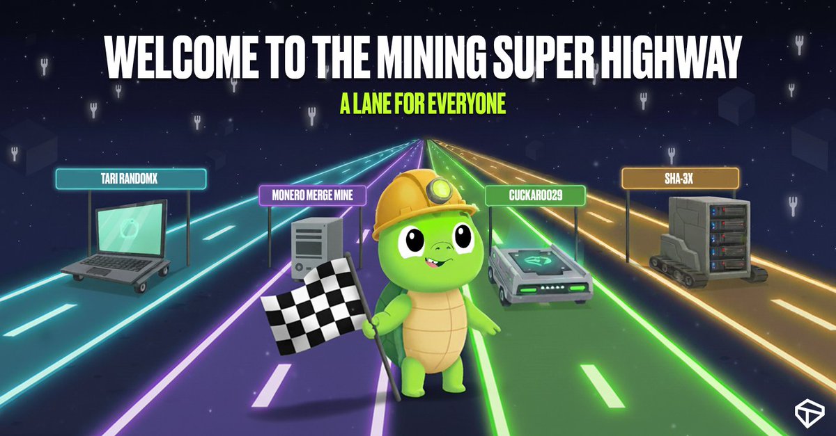 Tari just became the first blockchain with dedicated mining lanes for every type of hardware

Now, postblock 95,000, whether you're running a laptop, gaming rig, or industrial setup, there's now a lane built specifically for you

Here's what changed and why it matters 🧵👇