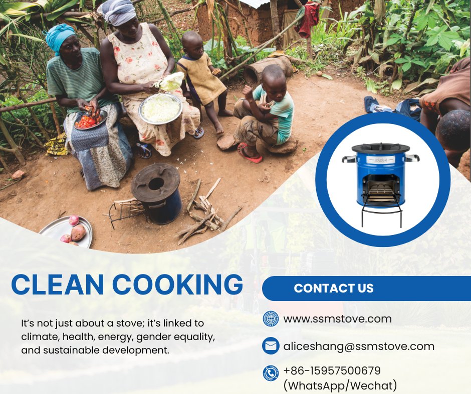 JiepingSha60013's tweet image. Clean Cooking

It's not just about a stove; it's linked to climate, health, energy, gender equality, and sustainable development.

📧: aliceshang@ssmstove.com
📱: +86-15957500679(What's app/Wechat)

#improvedcookstoves 
#NetZero #GHG #emissionreduction #RuralDevelopment