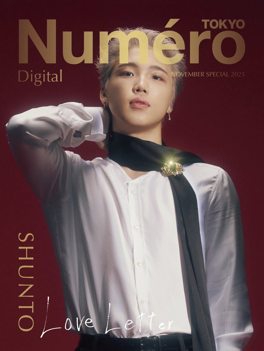 NumeroTOKYO's tweet photo. 9月27日（土）発売の『#NuméroTOKYO』11月号特装版（増刊）にBE:FIRSTが登場。別冊付録「４年目のラブレター」のタイトルにちなんで、シュント直筆の“Love Letter”の文字が入ったデジタルカバー公開！

https://t.co/eUI8kbuD5T

@BEFIRSTofficial 
#BEFIRST #SHUNTO https://t.co/q2o4ZHi9dj