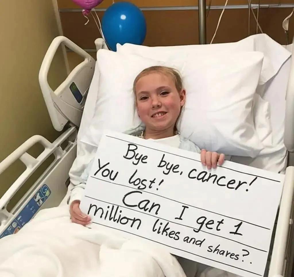 ElinaMia34's tweet image. VICTORY! Saying hello to a cancer-free future for this incredible child ♥️♥️