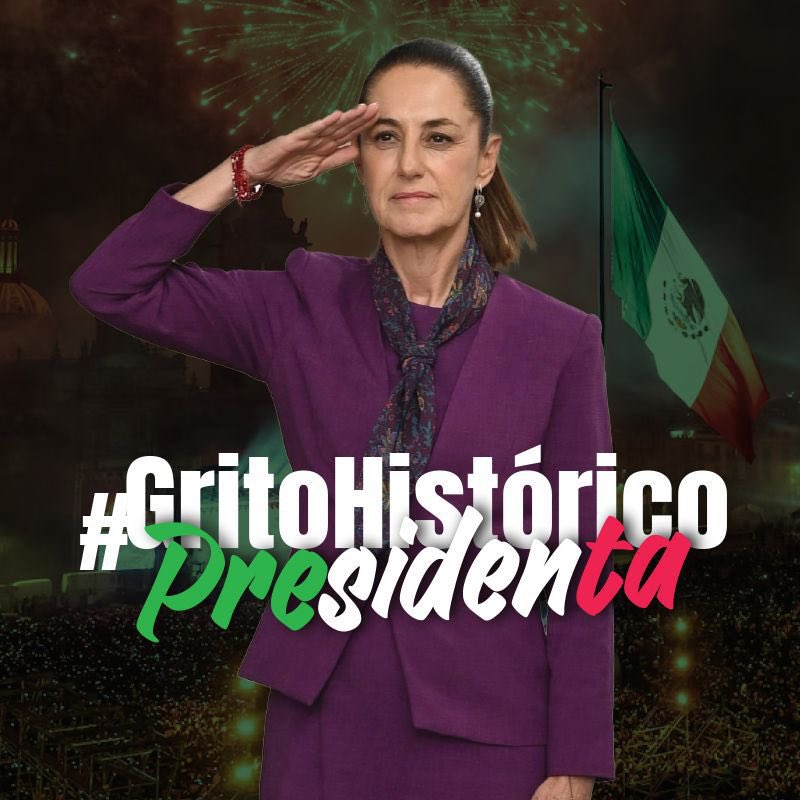 Xinxeto2003's tweet photo. La libertad tiene nuevo rostro y nueva voz. 🌹🇲🇽 #GritoHistoricoPresidenta https://t.co/8izNRymDh0