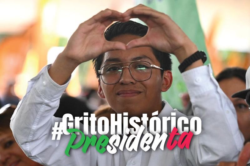 Xinxeto2003's tweet photo. De la independencia a la igualdad, un mismo grito. ✨🇲🇽 #GritoHistoricoPresidenta https://t.co/BGn3hI7MgW