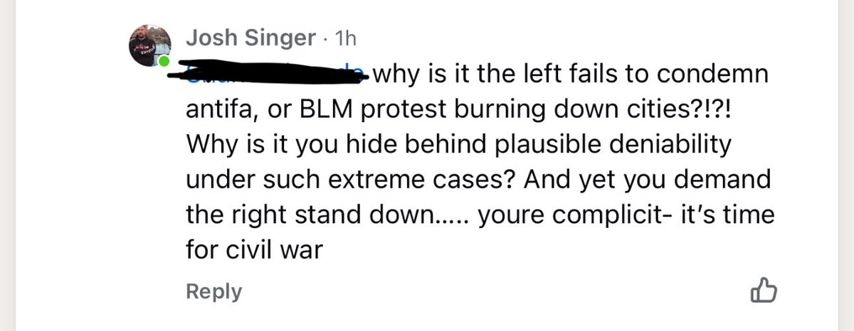 Hello everyone, meet Josh Singer from Oklahoma City, Oklahoma. Josh wants to warn Democrats that vengeance is coming for the death Charlie Kirk. 

“It’s time for a civil war. The left will get exactly what they aimed at.” 

I wonder what his employer thinks of him wishing for a