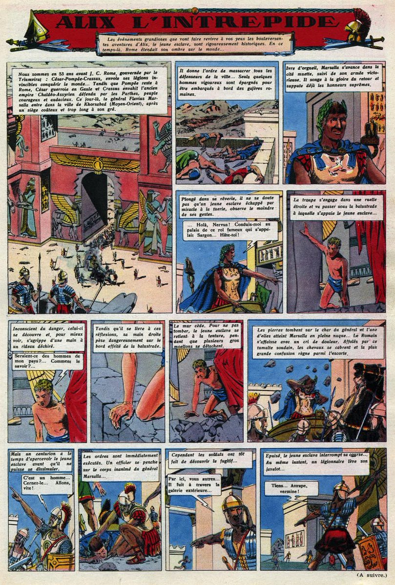 HarrocknRoll's tweet photo. Happy 77 birthday, Alix!!
Joyeux 77 anniversaire, Alix!!
On 16 September 1948 'Alix l'intrépide', created by Jacques Martin, debuted in the #JournaldeTintin (n° 38, 1948)
Beatum LXXVII diem natalis, Alix (¿? 😉)
#JacquesMartin #Alix #Tintin https://t.co/K2KDgKUXHF