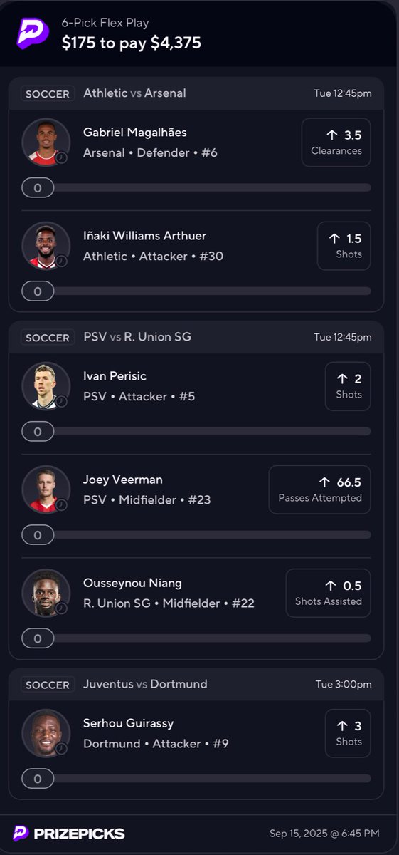#PrizePicks 

Ladies and gentleman let’s cash this flex 6 we are due for a 🧹 🧹🧹🧹🧹

prizepicks.onelink.me/gCQS/shareEntr…