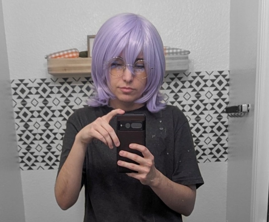 wretchedlord's tweet photo. i did like my wig tho i just suck ASS at sewing https://t.co/fgZ1QSt3lr