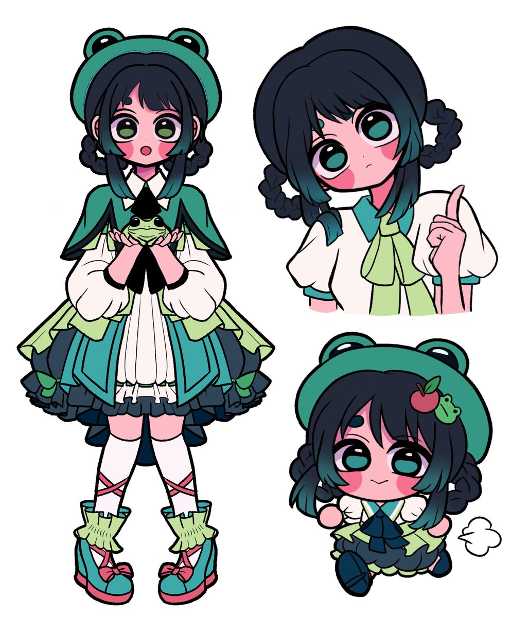 keropiki's tweet photo. HAPPY KERO DAYYY! Here are some of the past OC designs I’ve had over the years~ all drawn by me 🐸 https://t.co/xnxm94L5op