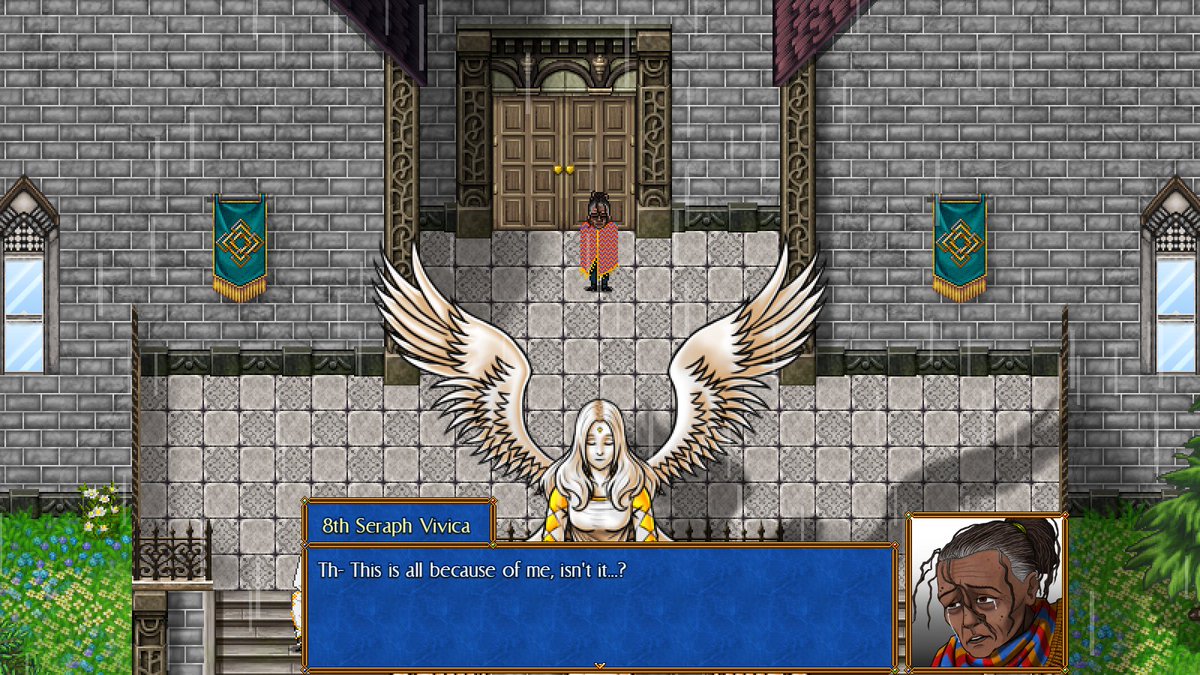 Few more things to get done before the demo is ready for beta-testing! Anyway here's the last of the major characters, Vivica the 8th Seraph. #rpg #rpgmaker #rpgmakermv #indiegame #gamedev #indiedev