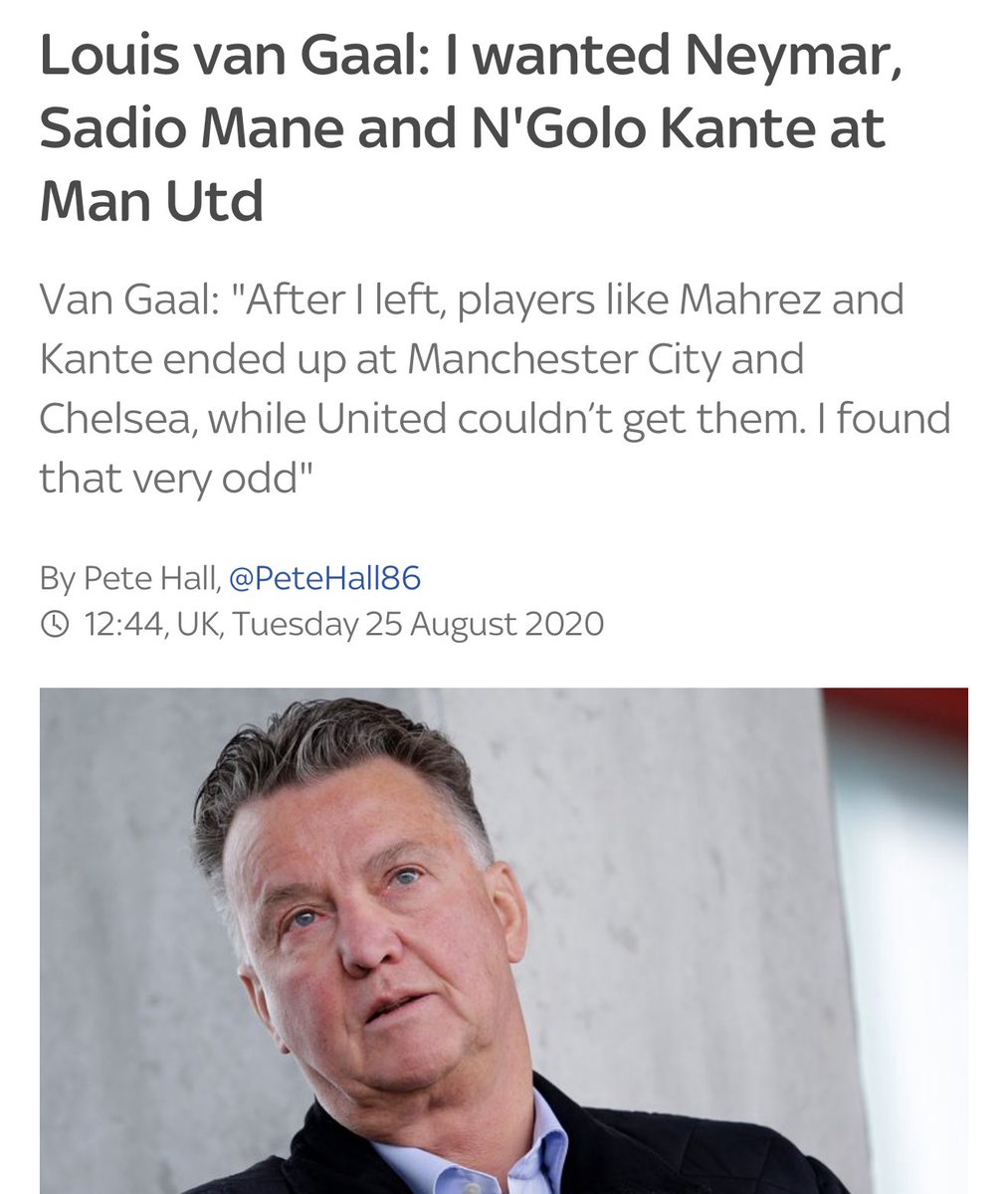 I’m seeing posts of Ole saying he wanted Haaland, Bellingham and Rice.

Ole is a FAILURE.

We had an actual Champions League and League winner, with an identifiable style of play, who had his own list.

Van Gaal in August 2020:

I wanted Robert Lewandowski, but when this proved