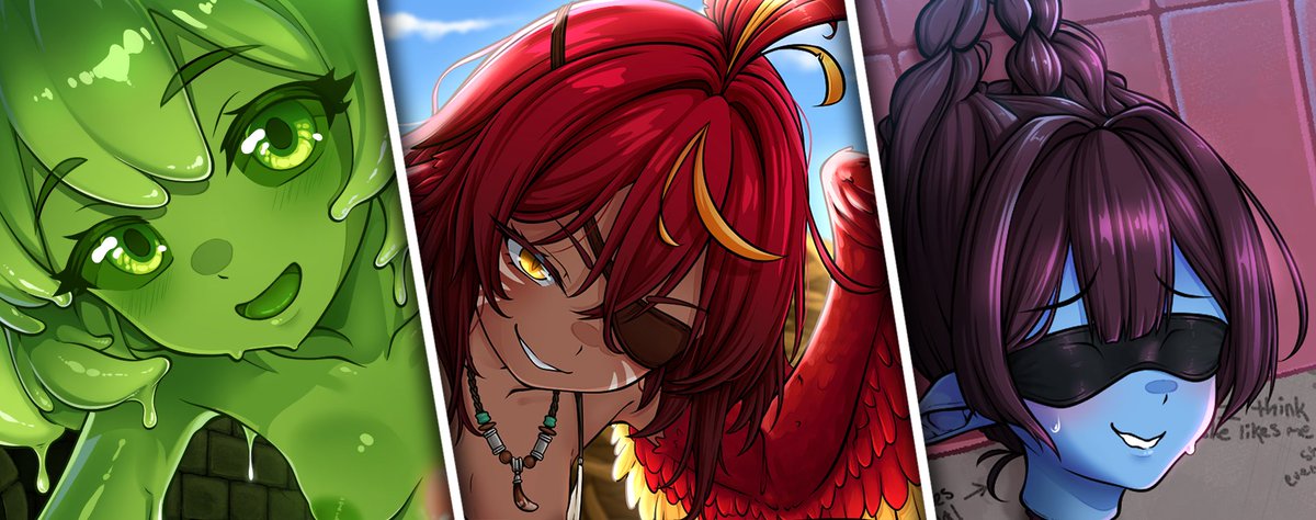 ashynyuu's tweet photo. New build out for ShoSakyu!!! Lots of sexy mongirls in this update =w= go play it >>>>>>

https://t.co/r999ZQHZkk 🦜
#indiedev #monstergirls https://t.co/nmysd7VlRU