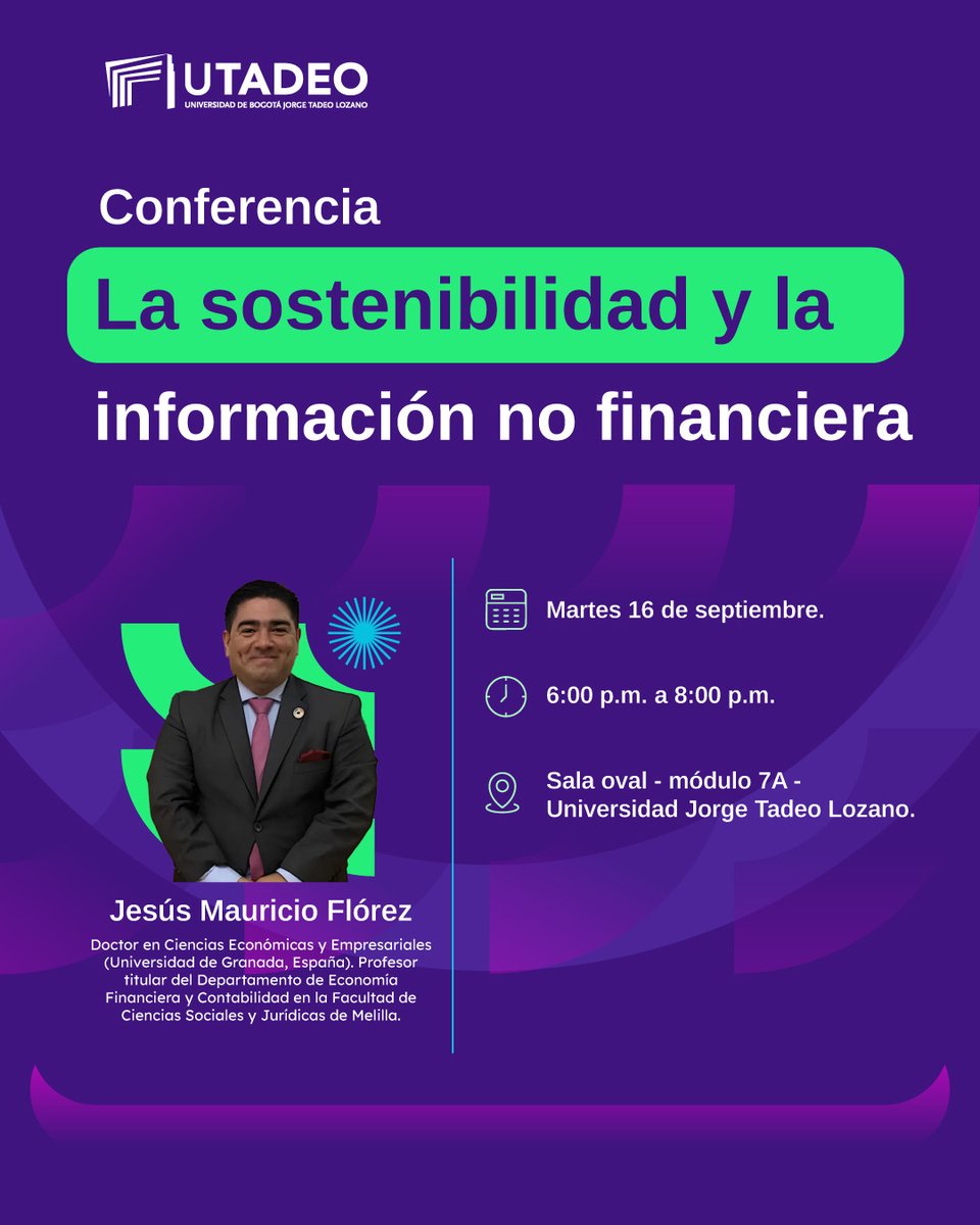 mauricio_ugr's tweet photo. Bogotá, Colombia. @Utadeo_edu_co Conferencia sobre Sostenibilidad y La Información no Financiera. 
#UGR  
@CanalUGR
#BOGOTÁ https://t.co/Y12qGdcOT3 https://t.co/icetbSAA9P