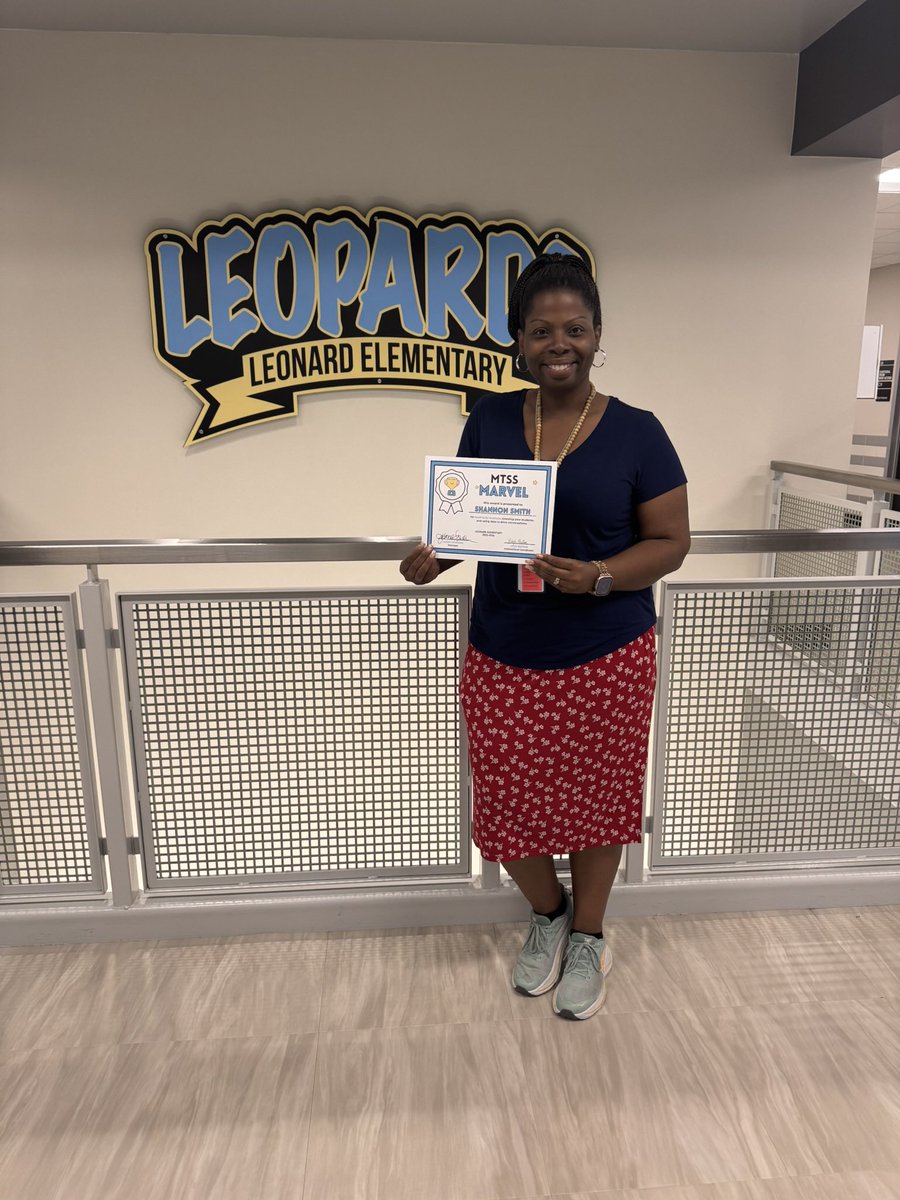 Congrats to <a href="/OLE_Leopards/">Leonard Elementary</a>’ first MTSS Marvels, Ms. Norris in 3rd grade and Ms. Smith in 4th grade! They were prepared and knowledgeable about their students at our recent #MTSS days. Thanks for the idea, <a href="/USEStallions/">Stephens Elementary</a>! <a href="/katyisd/">Katy ISD</a>