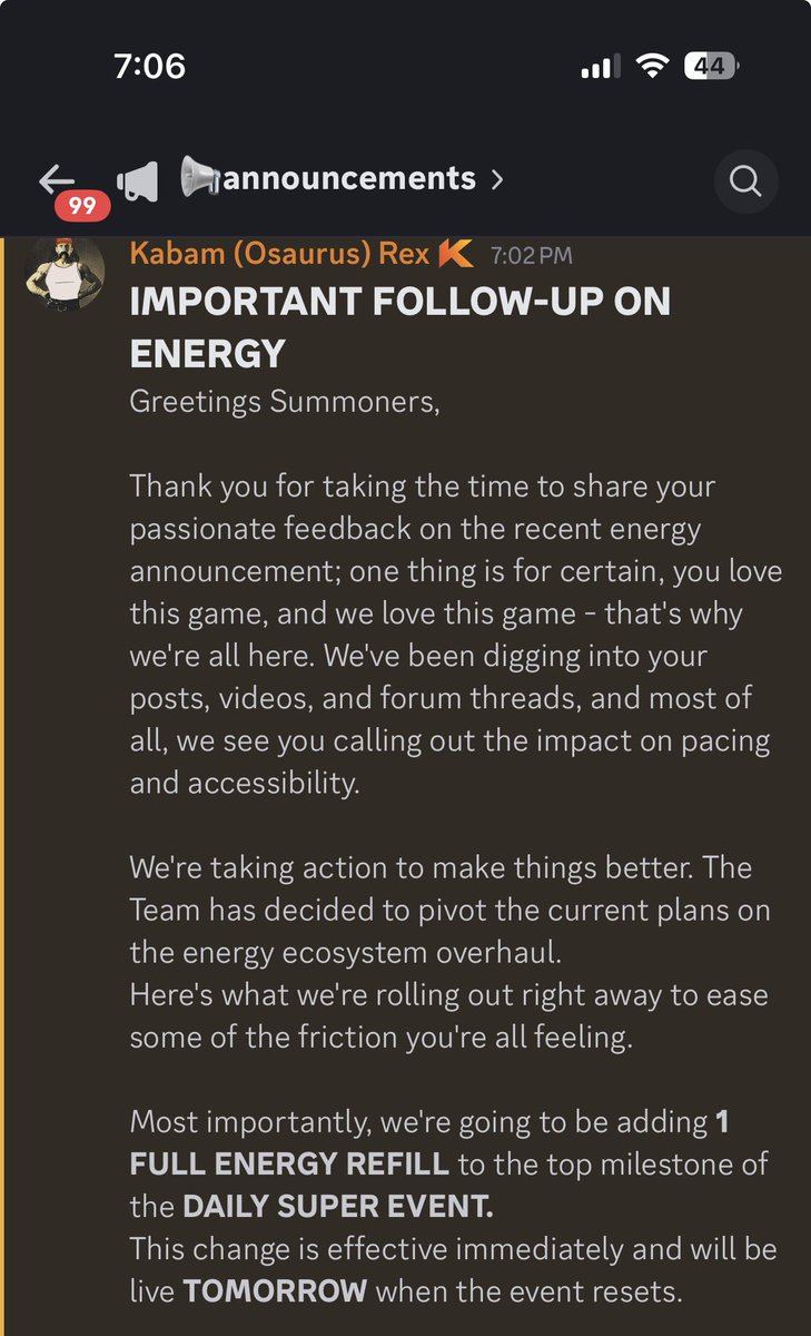 Lucky_Lefty01's tweet image. New discord post it looks like they are starting to listen alittle bit