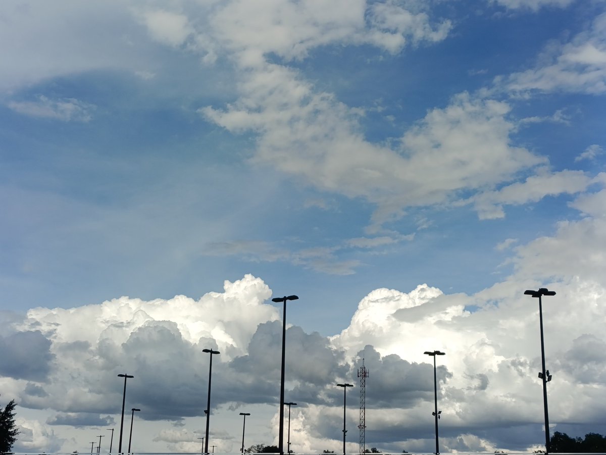 germilio_O's tweet photo. 16:02 horas. La palma, Cuautitlan. 
En la parte superior de la foto se observan Cirrocumulus (Cc) y altocumulus (Ac) fractus. En la parte inferior se aprecian cumulunimbis (Cb) congestus. https://t.co/5U7j0BdGL8
