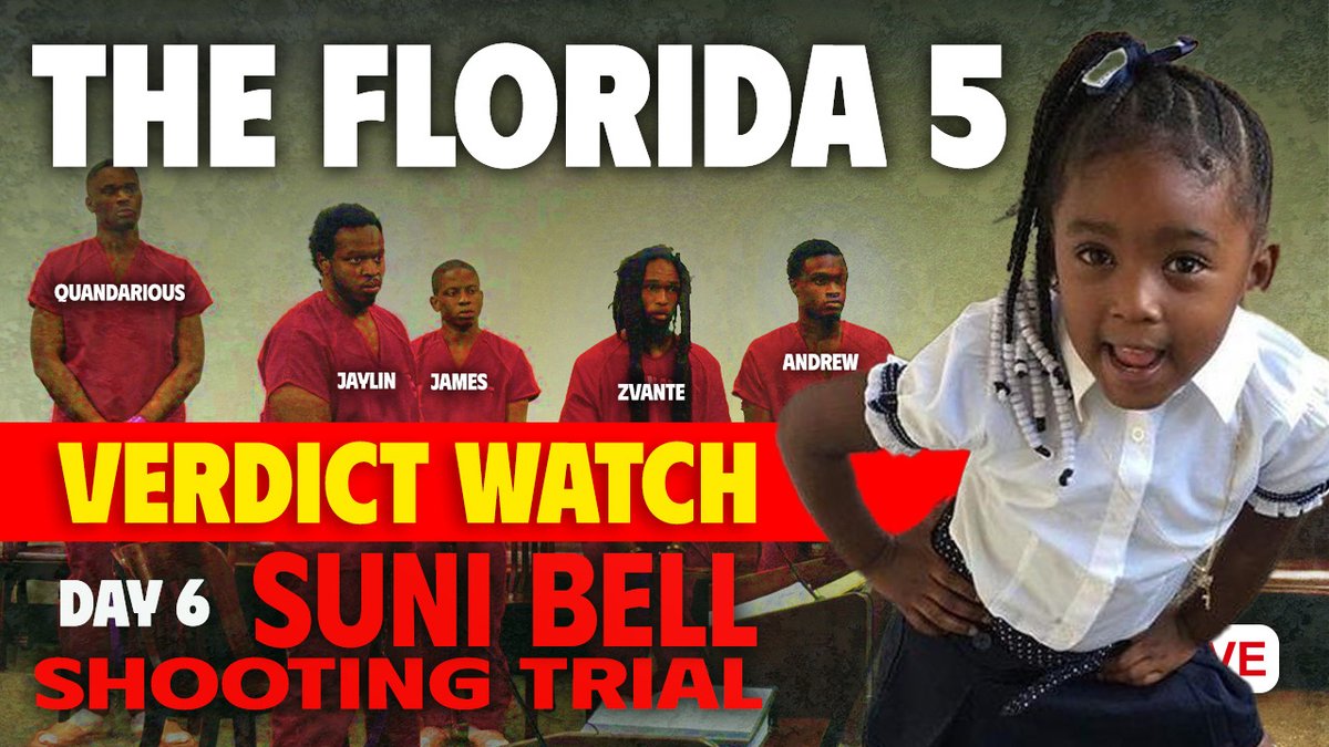 trialTVLive's tweet photo. ๐จ VERDICT WATCH ๐จ The Florida 5 trial in the murder of 4-year-old Suni Bell is reaching its most critical moment.
Join us LIVE on 09.16.25 at 8:30am ET as we await the juryโs decision in this heartbreaking case.
#SuniBell #Florida5 #TrialTVLive #VerdictWatch #JusticeForSuni #truecrime
๐บ Watch here ๐ https://t.co/VgASn22FJC