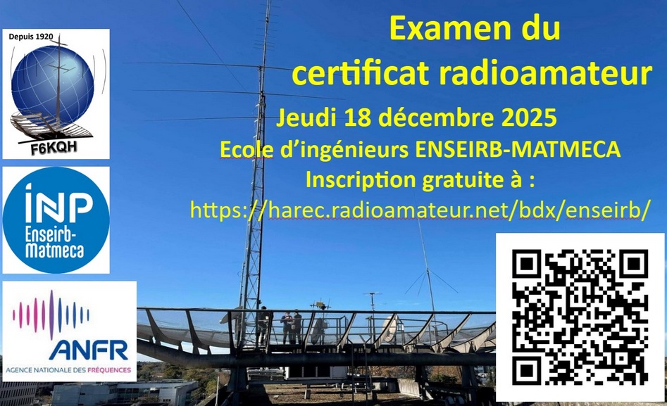 Examen radioamateur à Bordeaux le 18 décembre.
brahmane.enseirb.fr/blog/2025/09/1…