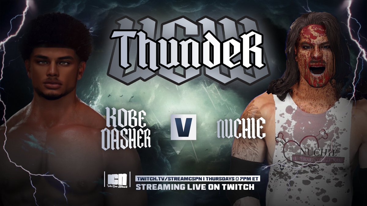 🚨FINAL MATCH ANNOUNCEMENT🚨
On the debut episode of #UCWThunder, Kobe Dasher will take on “The Hardcore Jackass” Nuchie!

Will Kobe dash his way to victory, or will Nuchie do what he has never done before?

Find out soon on twitch.tv/streamcspn for more info!